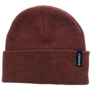 Hooey Maroon Beanie With Black & White Logo Tag 2051MA