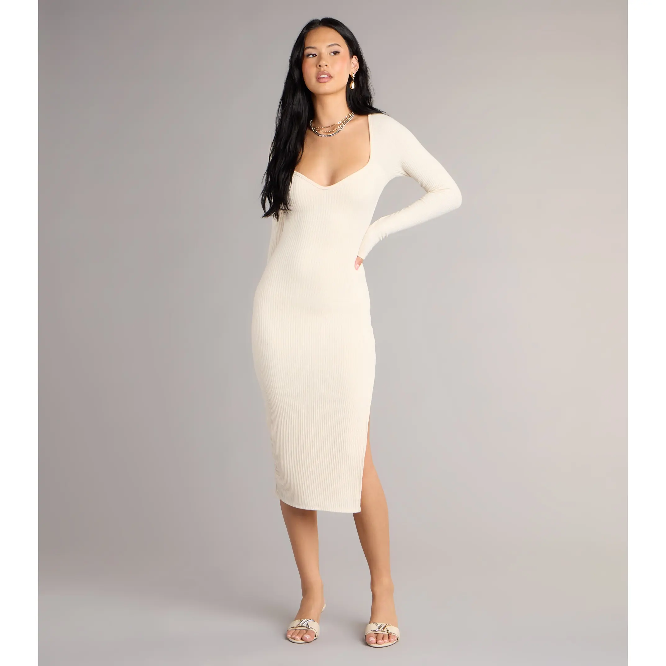 knee length dresses for ladies Lush Clothing main image 1