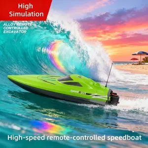 High-Speed Remote Control Boat Toy, Electric Speedboat Model, Waterproof, 2.4g Simulation, Suitable for Boys & Girls, 6+ Years, Birthday Gift