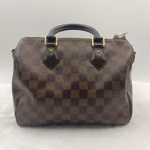 Pre-owned Louis Vuitton Speedy Bandoulière 25 Bag Damier Ebene Canvas X304 26.05.06