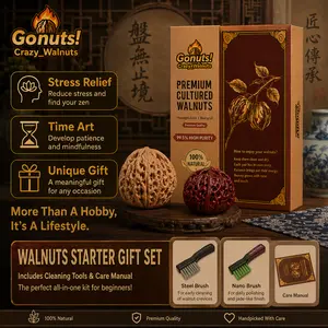 Stress Relief Walnut Trainer Natural Patina Hand toy Chinese Wenwan Walnut Gift Pack for new starers, Natural Collectible Stress Relief Hand Fidget Toy,Wellness  Inner peace  Mindfulness Therapeutic hand play& Jewelry Maki
