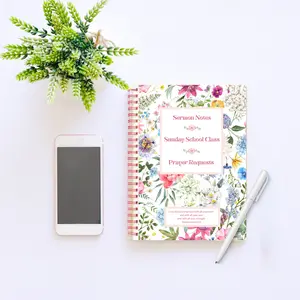 Three-in-One Church Notebook, Sermon Notes, Sunday School and Prayer Journal all in one Notebook