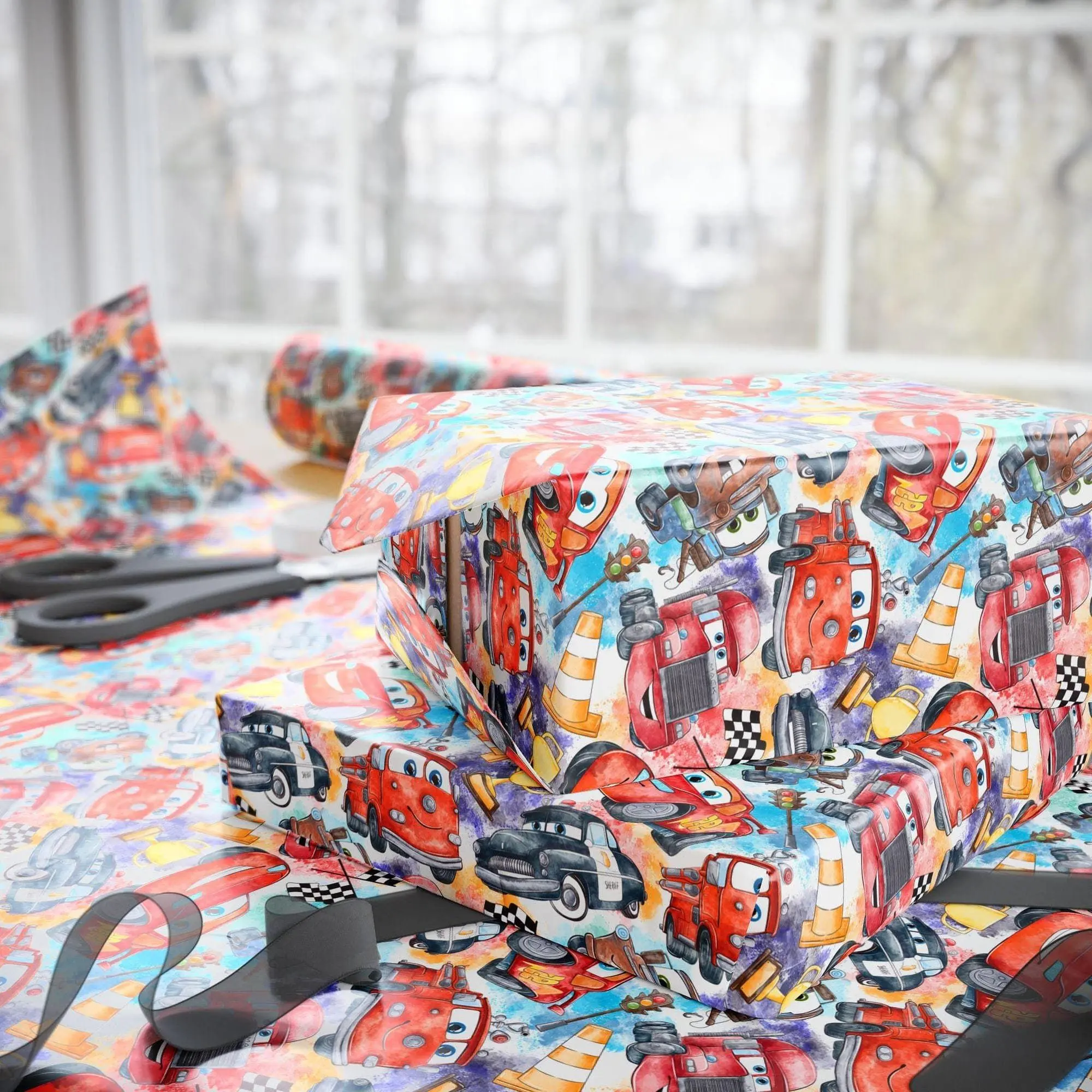 Cars Gift Wrapping Paper Rolls, 1pc