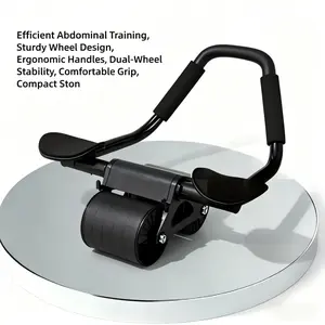 2026 New Automatic Rebound Abdominal Roller, Dual-Wheel Flat Disc Fitness Wheel, Core Trainer Suitable for Beginners, Multifunctional Abdominal Exercise Wheel