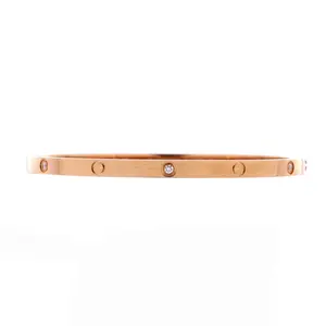 Pre-owned Cartier Love 6 Diamond Bracelet 18K Rose Gold and Diamonds Small by Rebag