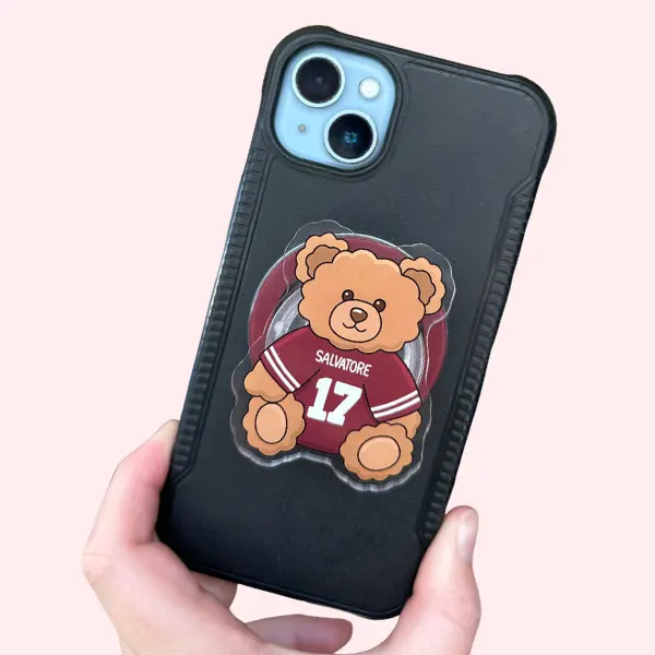 Salvatore Bear MagSafe Phone Grip: Acrylic Inspired Design, Magnetic Phone Holder, Phone Stand, Mystic Fall, Salvatore Brothers