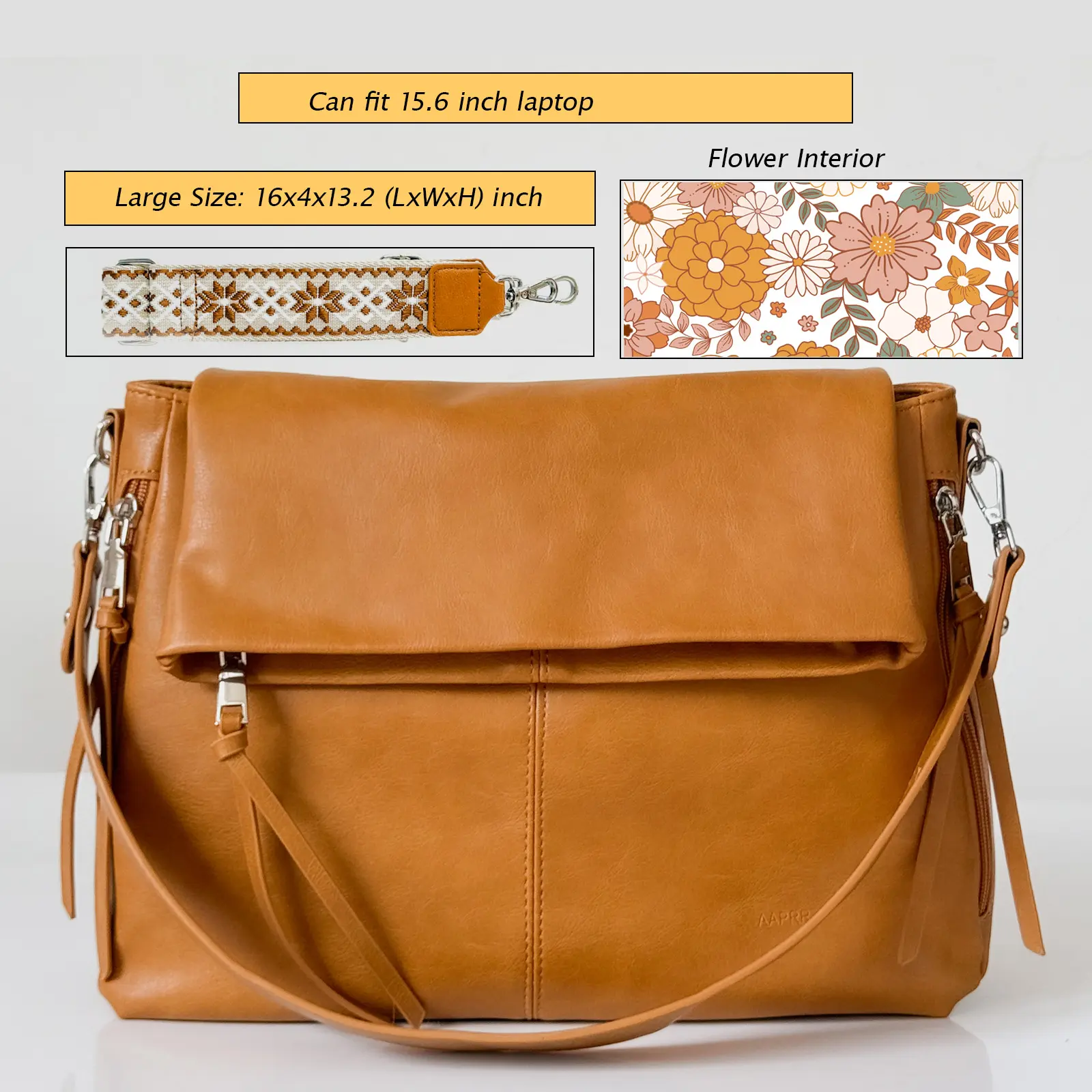 Large Size Brown Flower Lining 