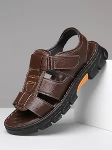 Men's Summer Anti-Slip Cowhide Sandals, Soft Sole Wear-Resistant Casual Shoes, Open Toe Design for All Seasons, Comfortable Walking Footwear, Strap Sandals, Non Slip Sandals