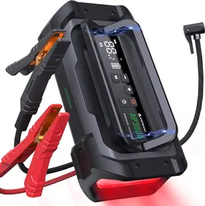 Jump Starter with Air Compressor, AMPbank 3000A Portable Car Jump Starter with 150PSI Digital Tire Inflator, 12V Car Battery Booster Pack with LED Lighting, LCD Display