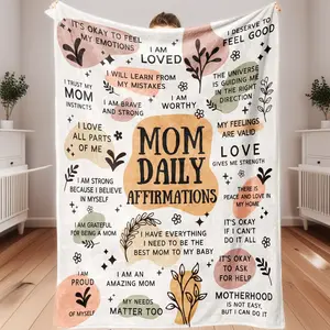 New Mom Gifts Blanket,Mama Daily Affirmations,Postpartum Pregnancy Gift for First Time Moms, Mommy to Be, Mama, New Mom Essentials,Pregnancy Postpartum Gender Reveal First Time Mommy Present, Mothers Day Birthday Gifts for Mom,I Love All Parts Of Me