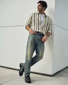 Express Loose Medium Wash Stretch Jeans