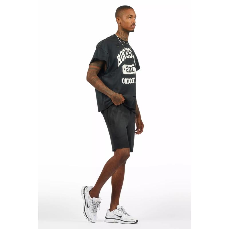 Uppercut Black T-Shirt/Short Set