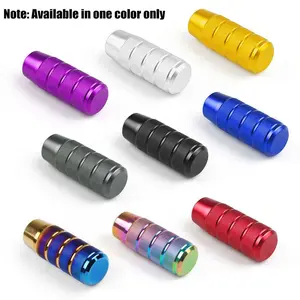 Universal Non-slip Interchangeable Knob Gear Shift Knob Gear Shifter, Manual Transmission Aluminum Knurled Shifter Lever Knob with 3 Plastic Adapters, Car Interior Accessories