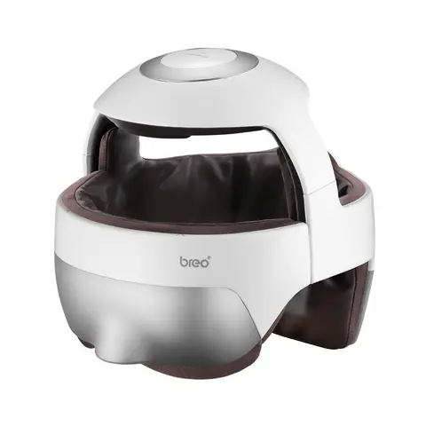 Breo iDream5s Cordless Electric Head Massager Helmet - Adjustable, Removable, Heat Therapy, Kneading, Pressure, App Controlled, Eye & Neck Massage, Luxury PU Build, Storage Design, Stress Relief for Teens Selfcare (Personal Care Appliance)