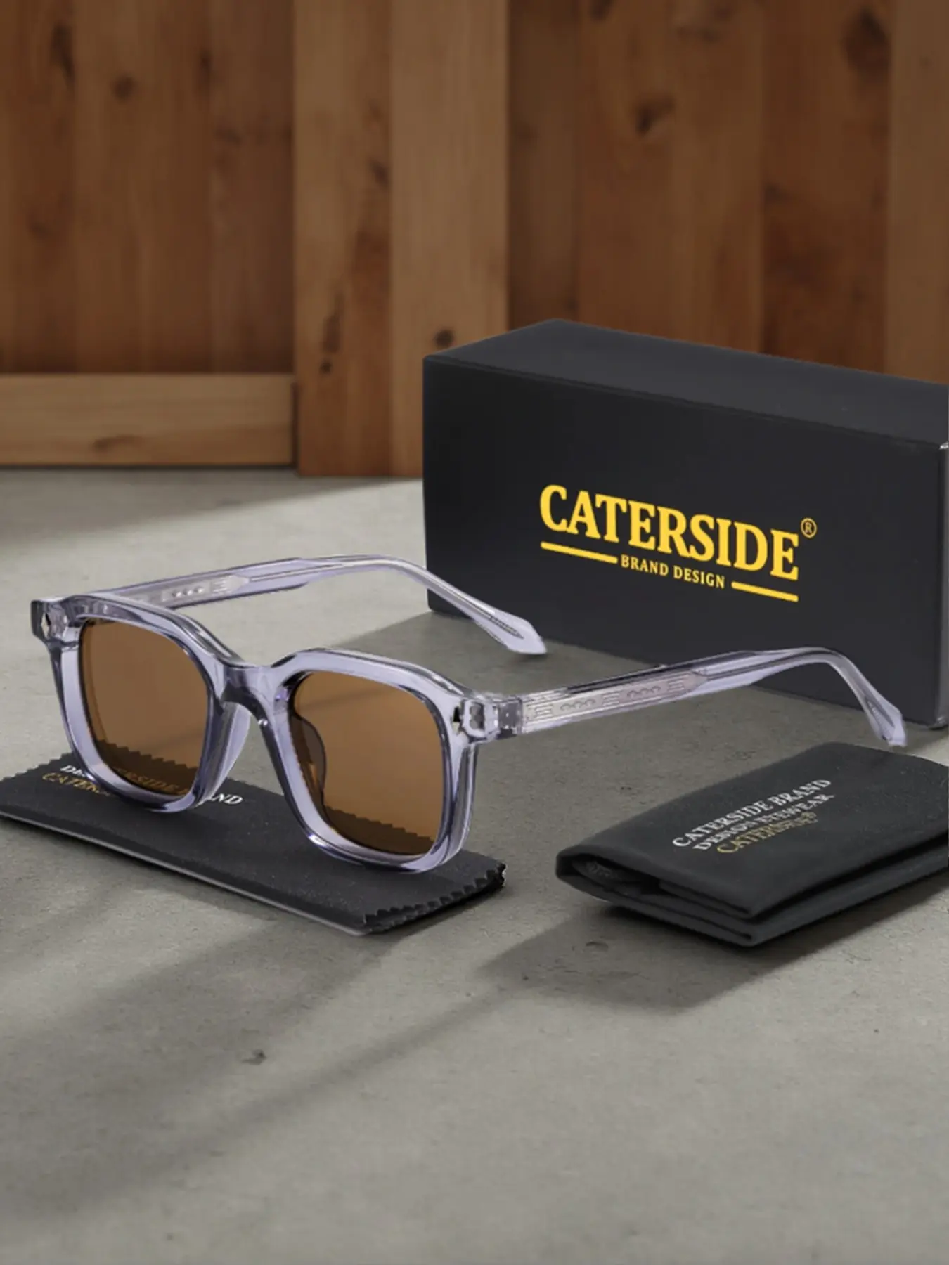 CATERSIDE Retro Square Styling Sunglasses Minimalist  display picture 3