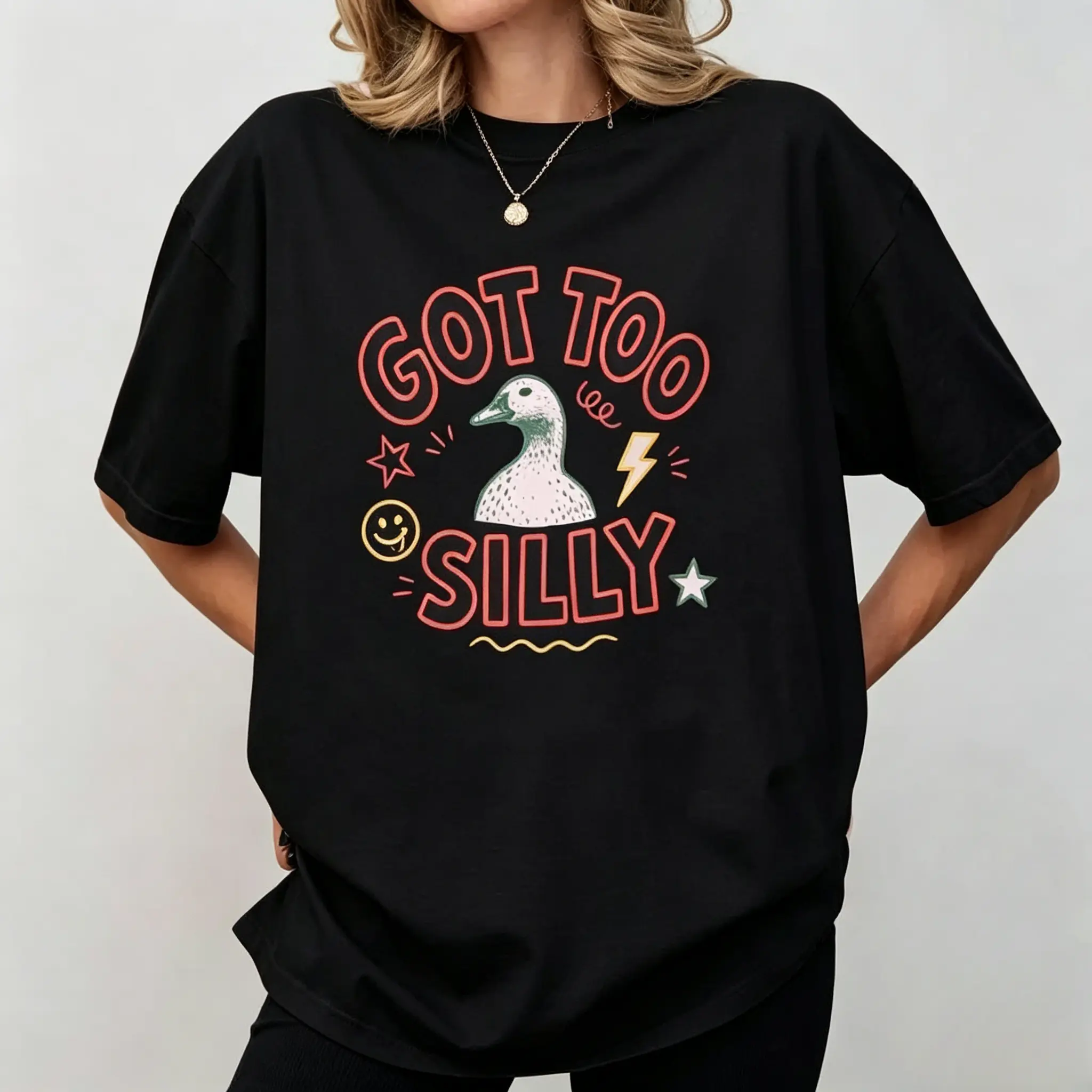 Goofy Goose Graphic Tee Shirt, Funny Goose Meme Tee, Goofy Goose Graphic Tee Shirt, Unhinged Humor Tee, Sarcastic Funny Animal Gift