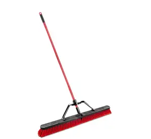 Libman 36 in. Multi-Surface Push Broom Set with Brace and Handle Escoba