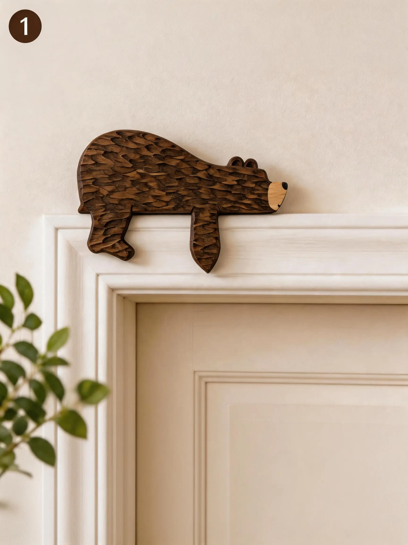 Everyone Stops to Look at This Bear  | Creative Door Top Decoration | Unique Housewarming Gift