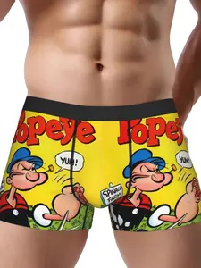 Cartoon Underwear Funny Yum Design with Popeye Underwear Cool Design Underwear Boxer Briefs