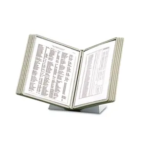 Durable 5358-10 VARIO Reference Desktop System, 10-Panel Protective Office Filing Organizer, Cost Effective, Environmentally Friendly, Expandable up to 60 Views, Glare-Free for Organizing Reference Documents