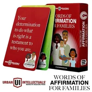 Urban Intellectuals Words of Affirmation for Families Card Deck - Empower Parents & Children with Positive Affirmations for Bonding & Self-Confidence
