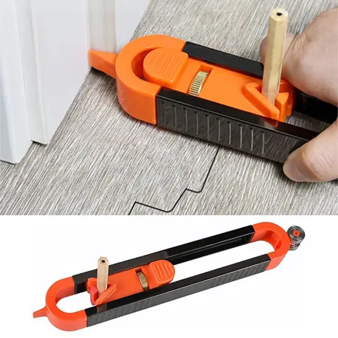Precise Contour Scribe Tool Woodworking - With Lock For Pencil,Upgrade Measuring Tools, Ultimate Scribing Tool Suitable For Woodworking Finish Carpenter Professional Joiner