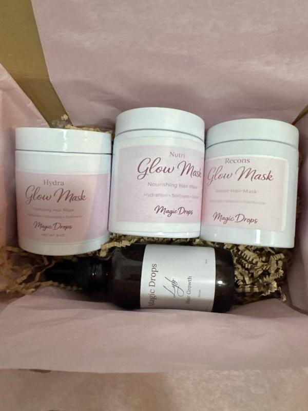 Magic Drops Hair Care Routine Kit with Hydration Nutrition Repair Masks and Hair Growth Serum for Ultimate Haircare
