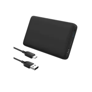 onn Batería Portátil. de 8000mAh, Banco de Energía con Cable de Carga USB A a C, Indicador LED, Negro