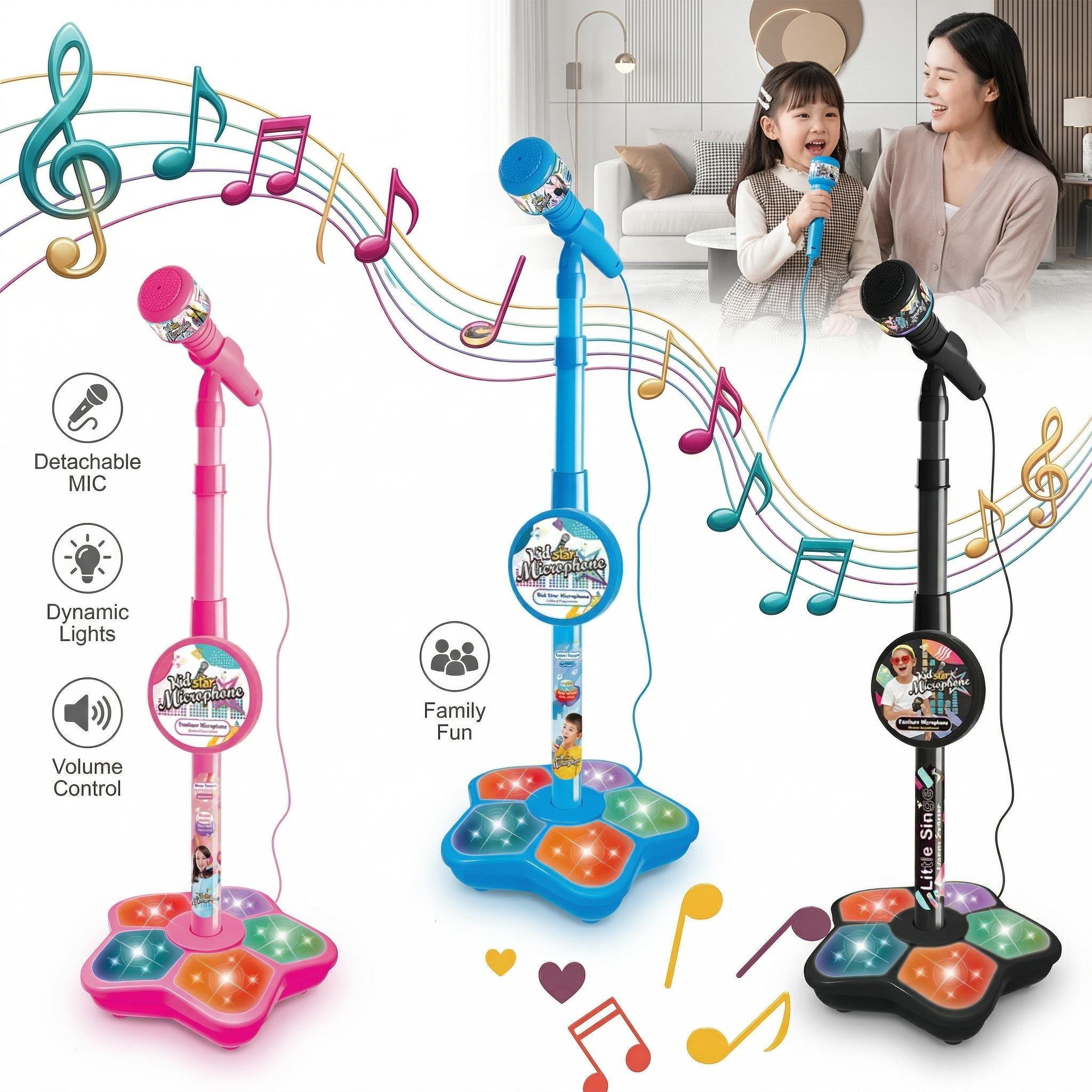 Tiny Singer's Dream! Kids Karaoke Microphone with Stand - Educational Toy & Epic Birthday Gift