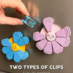 Petal-Shaped Magnetic Food Clip, Kitchen Sealing Bag Clip for Refrigerator Storage