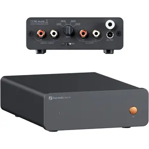 Box X5 Phono Preamp for Turntable, Mini Preamplifier   for MM & MC  Turntable/Phonograph Record Player/ Speakers, 4-Level Adjustable  38/48/56/66 dB with RCA