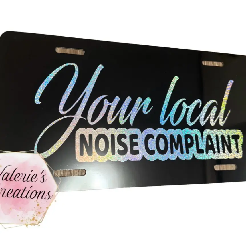 Your Local Noise Complaint Black License Plate Your Local Noise Complaint Black License Plate