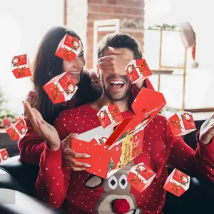 6/12 pack Surprise Explosion Gift Box (excluding cash), Merry Christmas Gift Box, Christmas Party Cash Explosion Gift Box