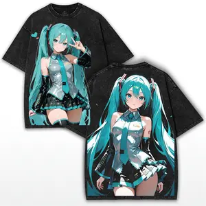 Hatsune Miku Graphic Tee: Stylish Anime Streetwear Staple That's Perfect for Devoted Otaku and Vocaloid Lovers Everywhere