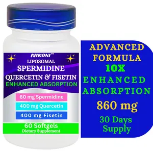 Nikoni Spermidine, Quercetin & Fisetin Supplement, Cellular & Brain Health, 60 Liposomal Softgels Natural Healthcare Fitness Dietary
