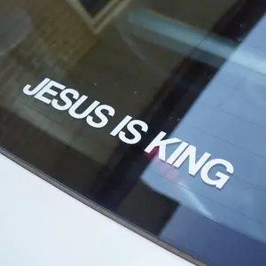 Jesus Is King – Christian Faith Vinyl Sticker for Windows, Laptop, Cars, Etc 1