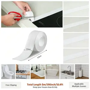 No More Mold & Grout! Waterproof Caulk Tape for Bathroom, Kitchen & More