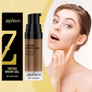 Zephoco Tinted Brow Gel – Light Brown, Long-Lasting Waterproof Eyebrow Cream with Aloe Vera & Shea Butter for Sparse Brows
