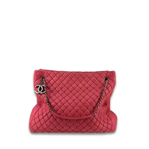 Pre-owned CHANEL Leather Shoulder Bags Clay Chain Link Tote