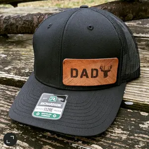 Custom Buck Snapback Hat with Personalized Leather Patch - Classic Richardson 112 Hat
