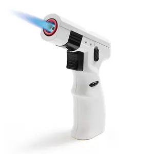 Butane Torch Lighter, Refillable Soldering Torch with Adjustable Flame for Welding, Resin Art, Industrial and Cigar (Butane Gas Not Included))