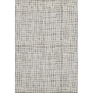HomeRoots 661688 9x12 ft. Taupe & Beige Strip Area Rug, Transitional Machine-Washable No-Slip Machine-Made Rectangle Rug with UV Protection, Machine-Washable Area Rugs, No-Slip Area Rugs