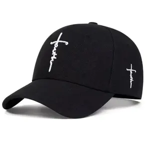 2PCS Fashion Faith Embroidery Baseball Cap Men Women Spring Summer Sun Hats Cotton Snapback Hat Unises Hip Hop Trucker Caps Gorras