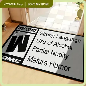 Funny Phrase Door Mat, Indoor Creative Mat, Non-slip Floor Bedroom Accessories Room Decor, Photography Props, Outdoor Decor, Entrance Mat, Absorbent Bath Mat, Suitable For Living Room Carpet