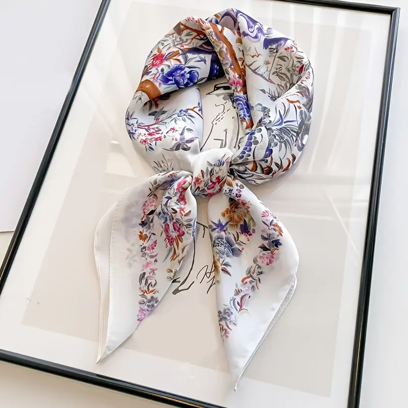 Women’s silk scarf, headband, neck scarf, headscarf, women’s faux silk scarf, soft and breathable luxurious neckband and hair accessories