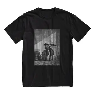 Gildan Vampire's Kiss Vintage Gothic T-Shirt, Vampire Shirt, Goth Clothes, Vintage Art Shirt, Alternative Clothing, Aesthetic Shirt, Unisex Short Sleeve T-Shirt, Cotton T-Shirt, S - 3XL Size T-Shirt, GIft For Her