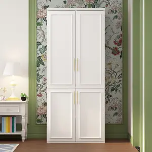 FUFU&GAGA 31.7"W Large Modular Wardrobe Storage Cloest Armoire Cabinet