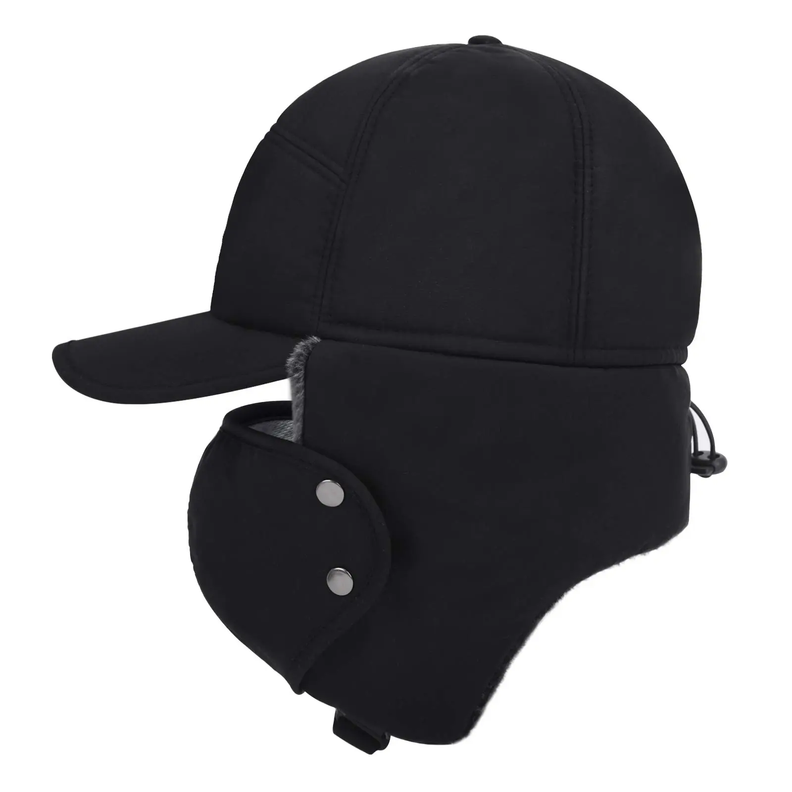Winter Trapper Hat for Men Women 3-in-1 Warm Hat with Ear Flaps Removable Windproof Mask Cold Weather Ushanka Hat for Outdoor Skiing Cycling Hunting