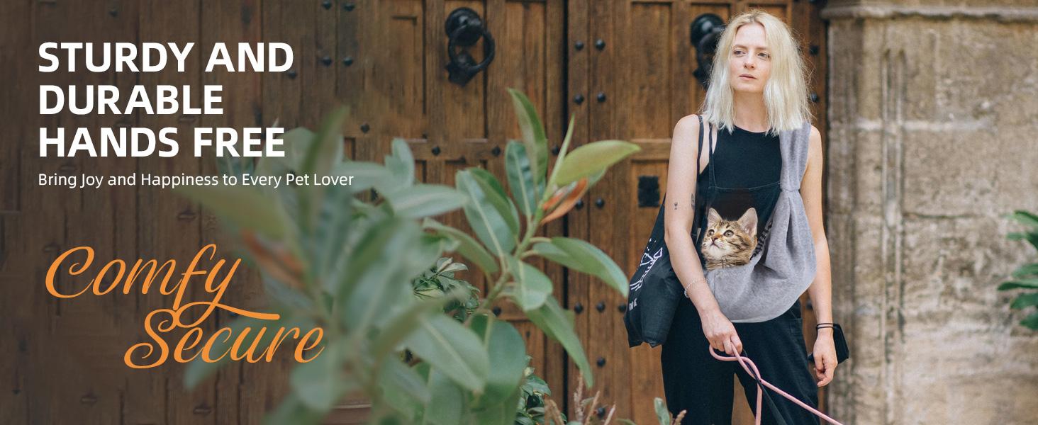 Front-Carrier Pet Backpack for Dogs, Breathable Dog/Cat Carrier, Perfect for Hiking, Camping, and Travel, Suitable for Small/Medium Puppies or Large Cats.