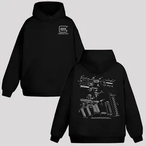Glock Gen 5 Engineering Hoodie , Glock hoodie, Tactical Gear, Perfect for Gun Enthusiasts, Full Size, Full Color, Made In Usa